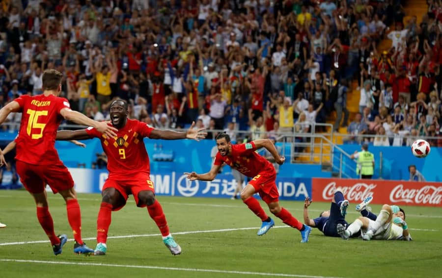 Munije, Lukaku i Šadli u trenutku istorije (foto: Guliver/ 2018 The Associated Press)
