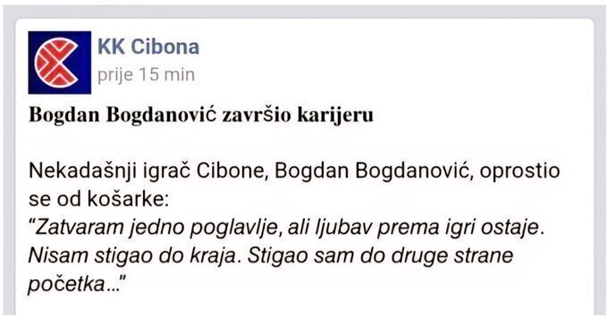 Objava Cibone, koja je kasnije ispravljena, FOTO: X
