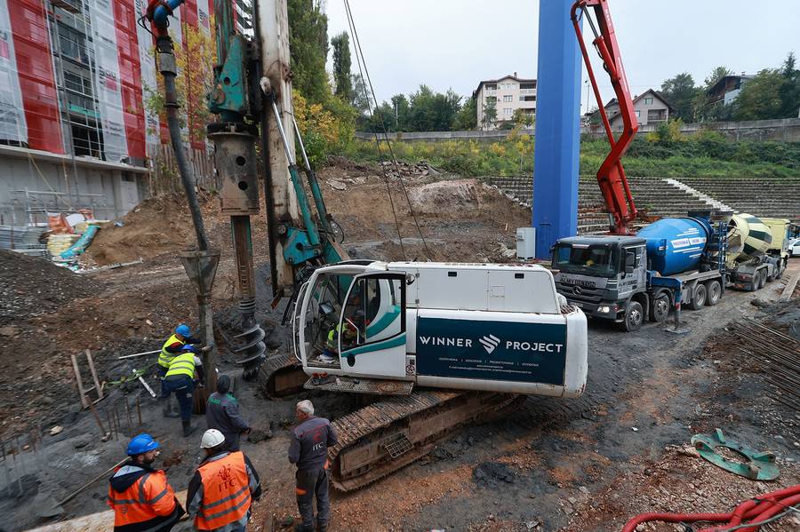 Radovi na južnoj tribini - Foto: Facebook FK Željezničar