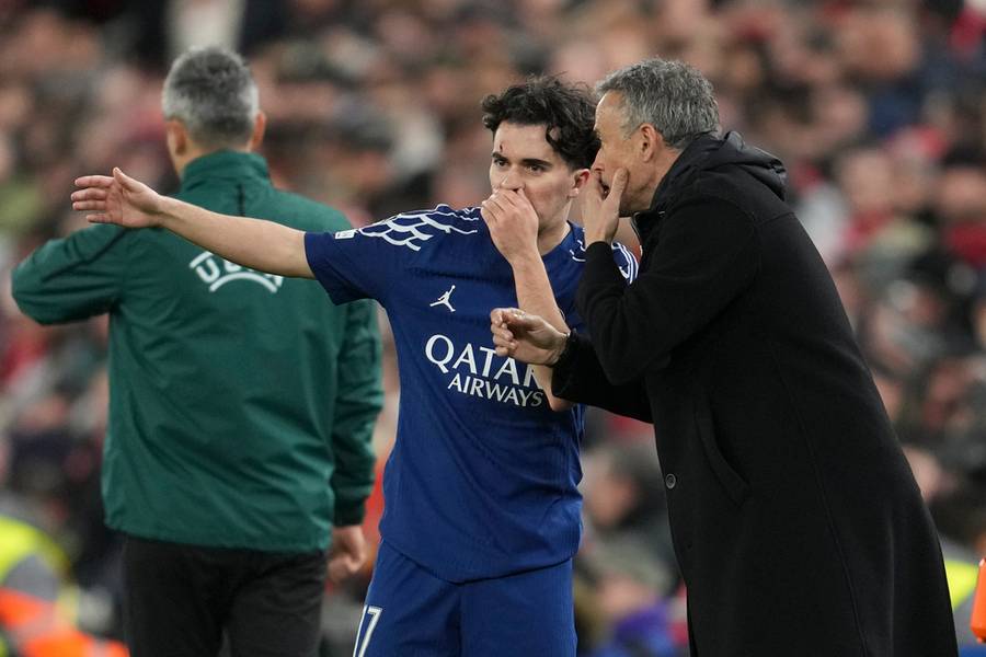 Luis Enrike i Vitinja - foto: Guliver/AP Photo/Jon Super