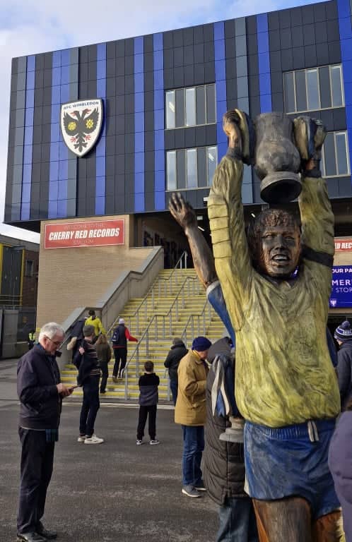Cherry Red Records Stadium AFC Wimbledon Statue