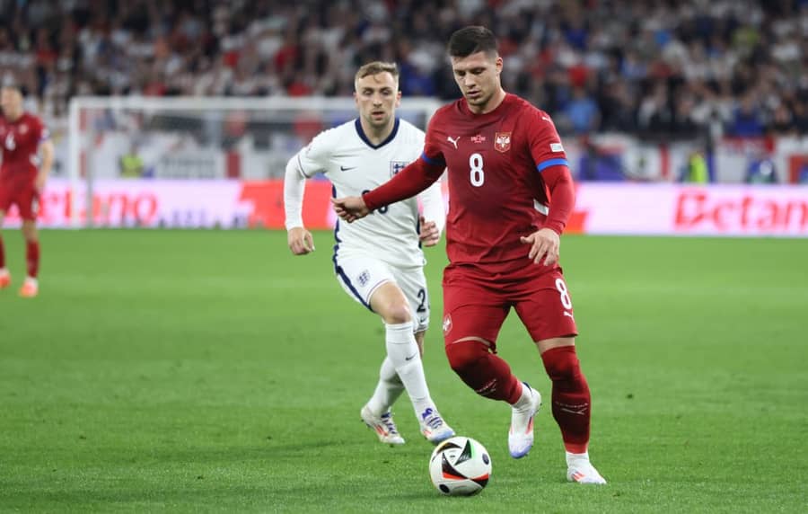Udarna igla u napadu Srbije: Luka Jović (Foto: Guliver/xMarkoxMetlasx xMNxPressx) Udarna igla u napadu Srbije: Luka Jović