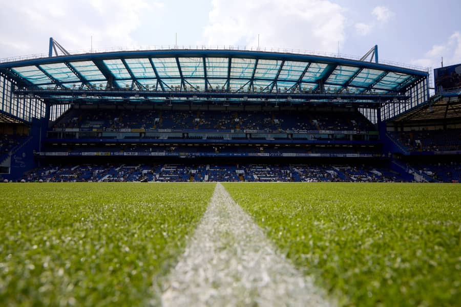 Vest stend sa travnjaka (foto: Guliver/IMAGO/Domenic Aquilina) Stamford Bridge Chelsea West stand