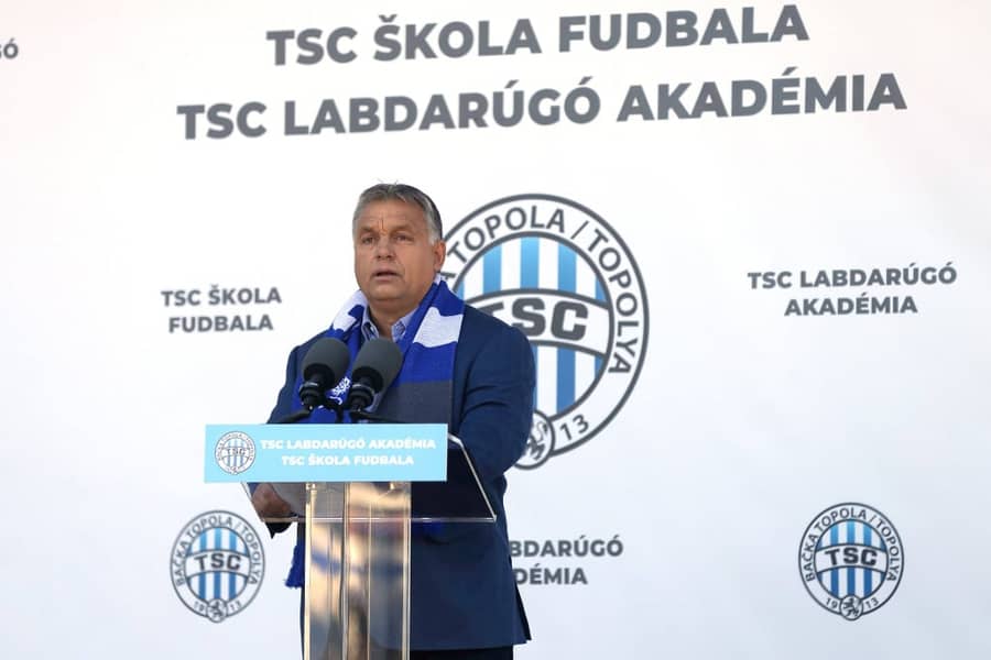 Viktor Orban na otvaranju TSC Škole fudbala u Bačkoj Topoli, 2018.(Guliver/xMarkoxMetlas xMNxPressx) viktor orban; tsc