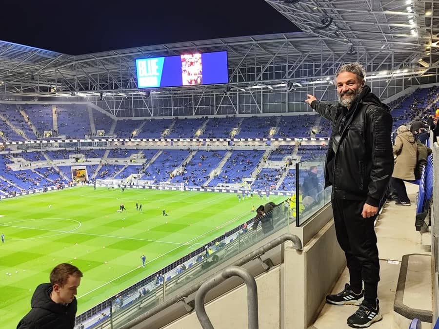 Branko na stadionu Evertona