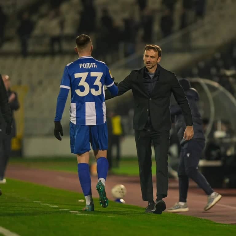 Rodić i trener OFK Beograda Jovan Damjanović - foto: OFK Beograd