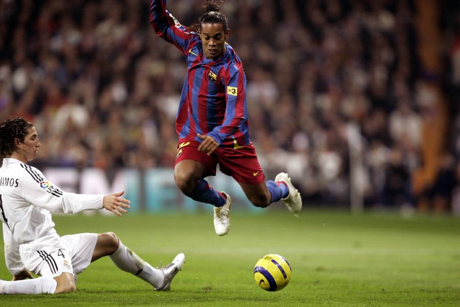 ronaldinjo; barselona; real madrid; el klasiko; ramos