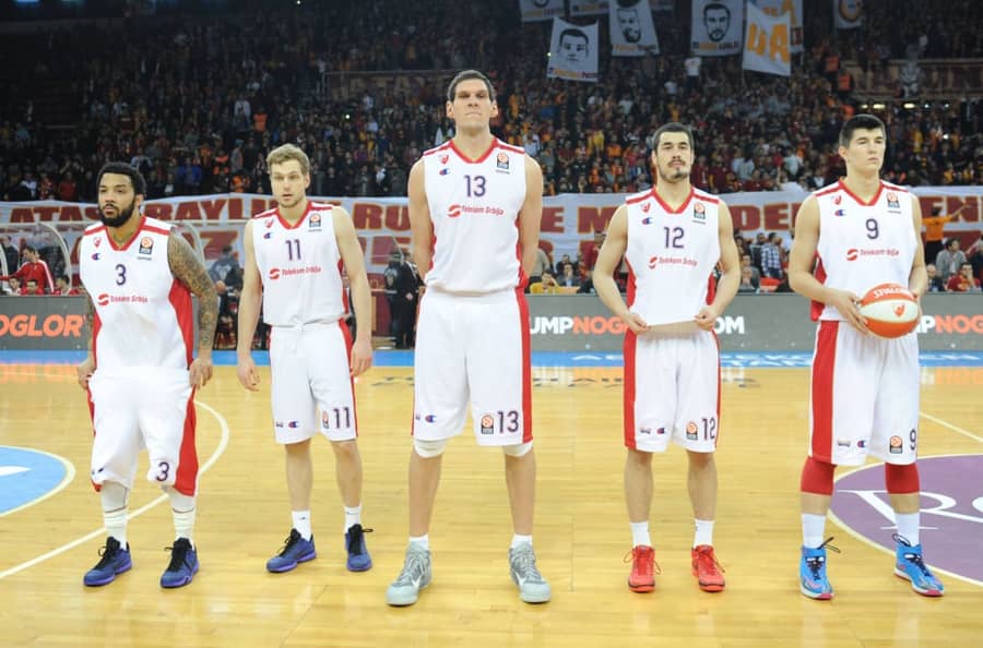 Petorka Crvene zvezde u Istanbulu 2015. godine: Vilijams, Blažič, Marjanović, Kalinić, Mitrović (Guliver) nikola kalinic; crvena zvezda