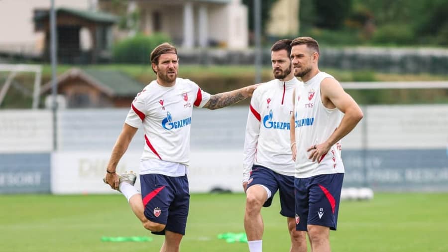 Zvezdini aduti: Katai, Ivanić i Elšnik (Foto: Sajt FK Crvena zvezda) Zvezdini aduti: Katai, Ivanić i Elšnik