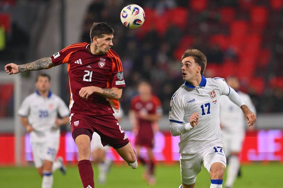 Debitovao u dresu reprezentacije: Milo&scaron;ević u meču sa Letonijom