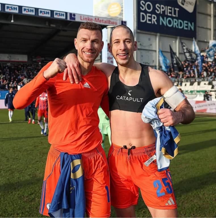 Katić i Džeko - BiH tandem u Gelzenkirhenu - foto: Instagram/Nikola Katić