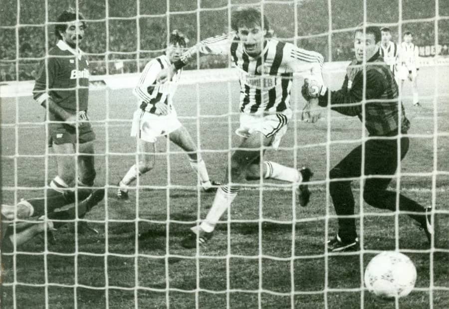 Vladislav Đukić, u akciji pre nego &scaron;to je postigao gol za Partizan protiv Rome