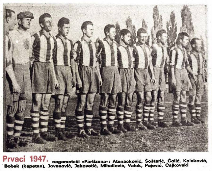 FK Partizan 1947. godine, prvaci Jugoslavije