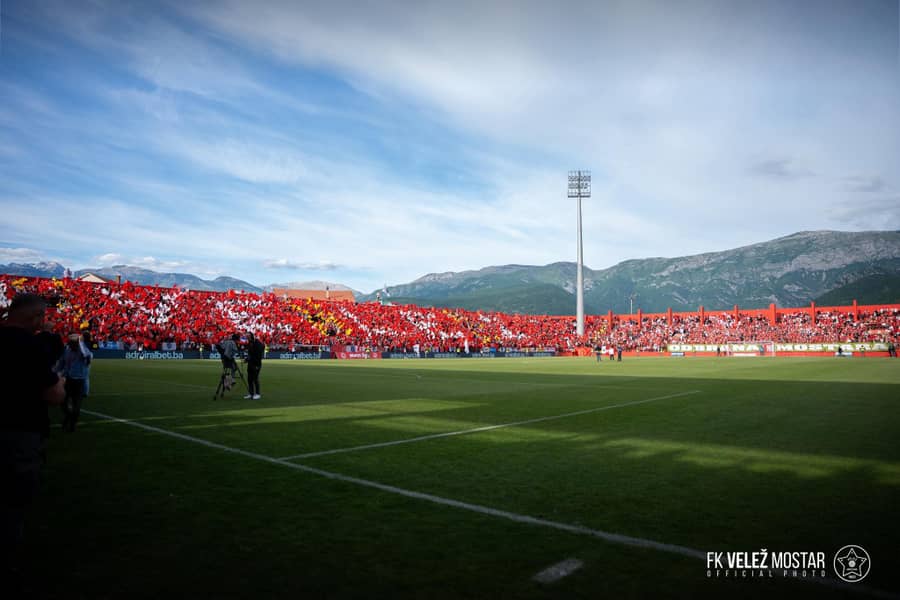 Koreografija na početku meča Velež - Zrinjski, foto: FK Velež