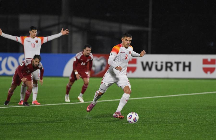 Krstović postiže gol za 2:1 protiv Gibraltara - foto: FSCG.me