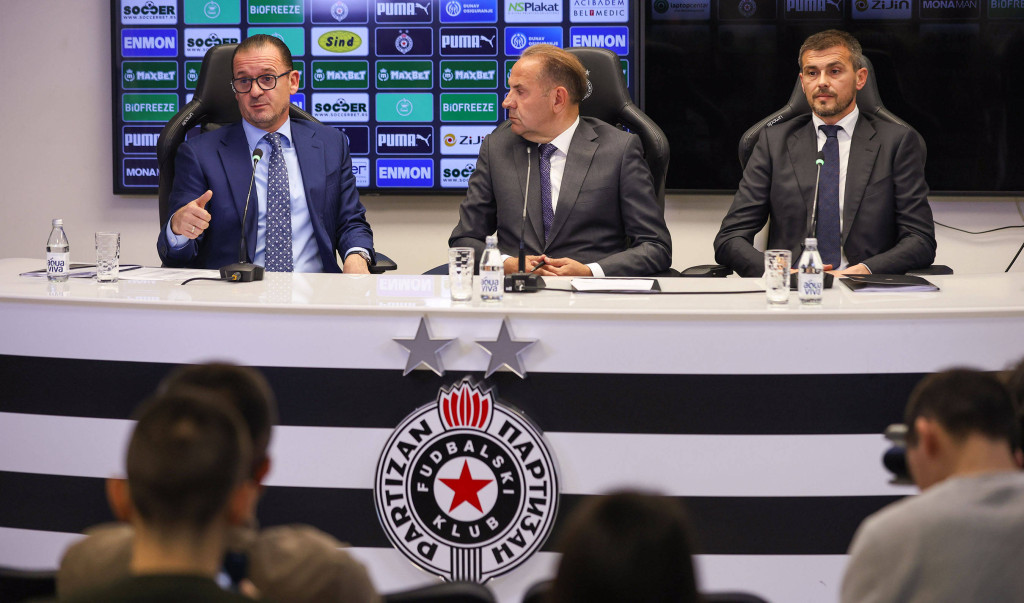Predrag Mijatović, Rasim Ljajić i Danko Lazović na press konferenciji, foto: Guliver/S.Sandic Predrag Mijatović, Rasim Ljajić i Danko Lazović na press konferenciji