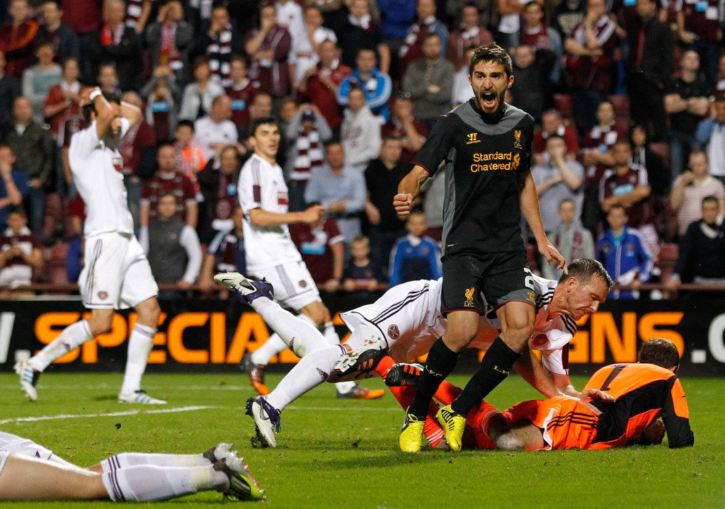 Borini slavi gol za Liverpul protiv Hartsa, 2013. (Guliver)